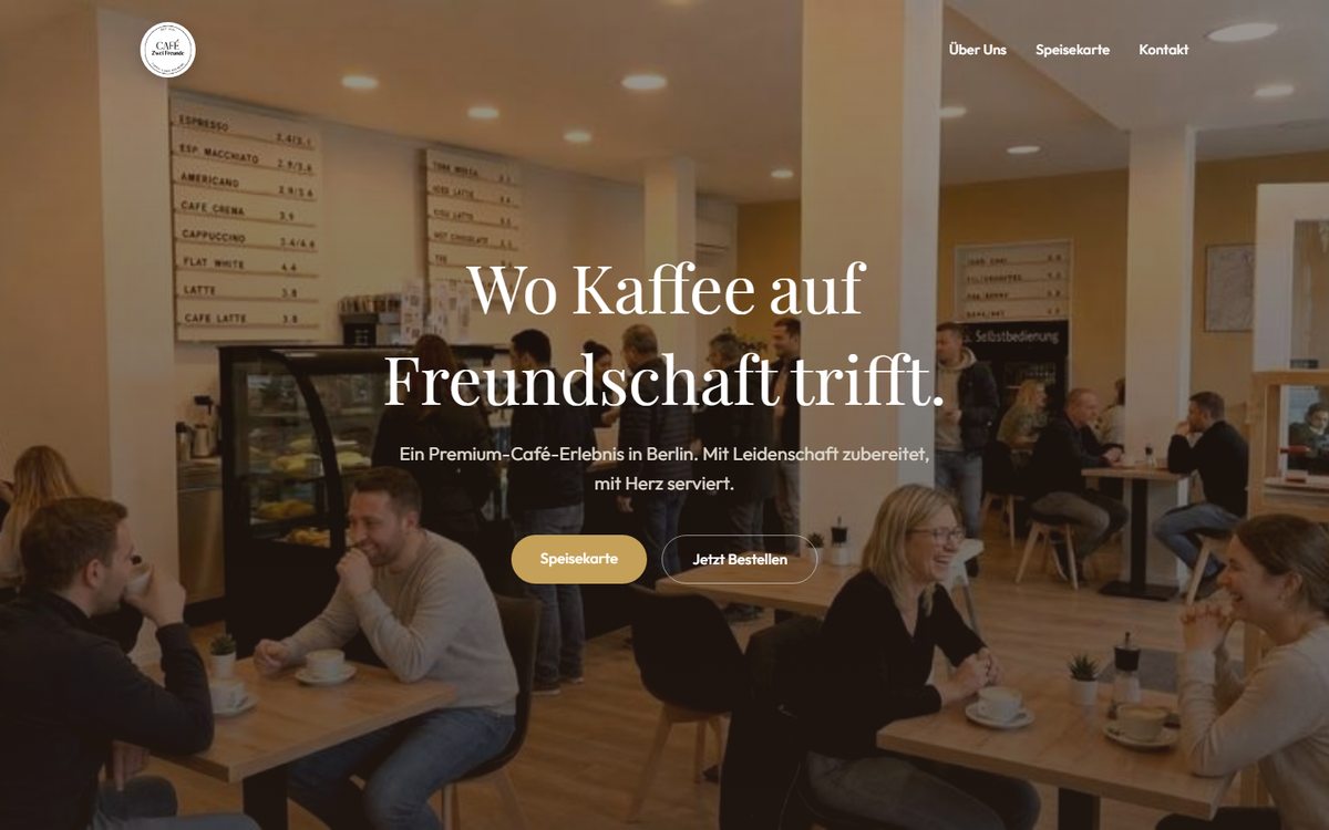 Café Zwei Freunde live website